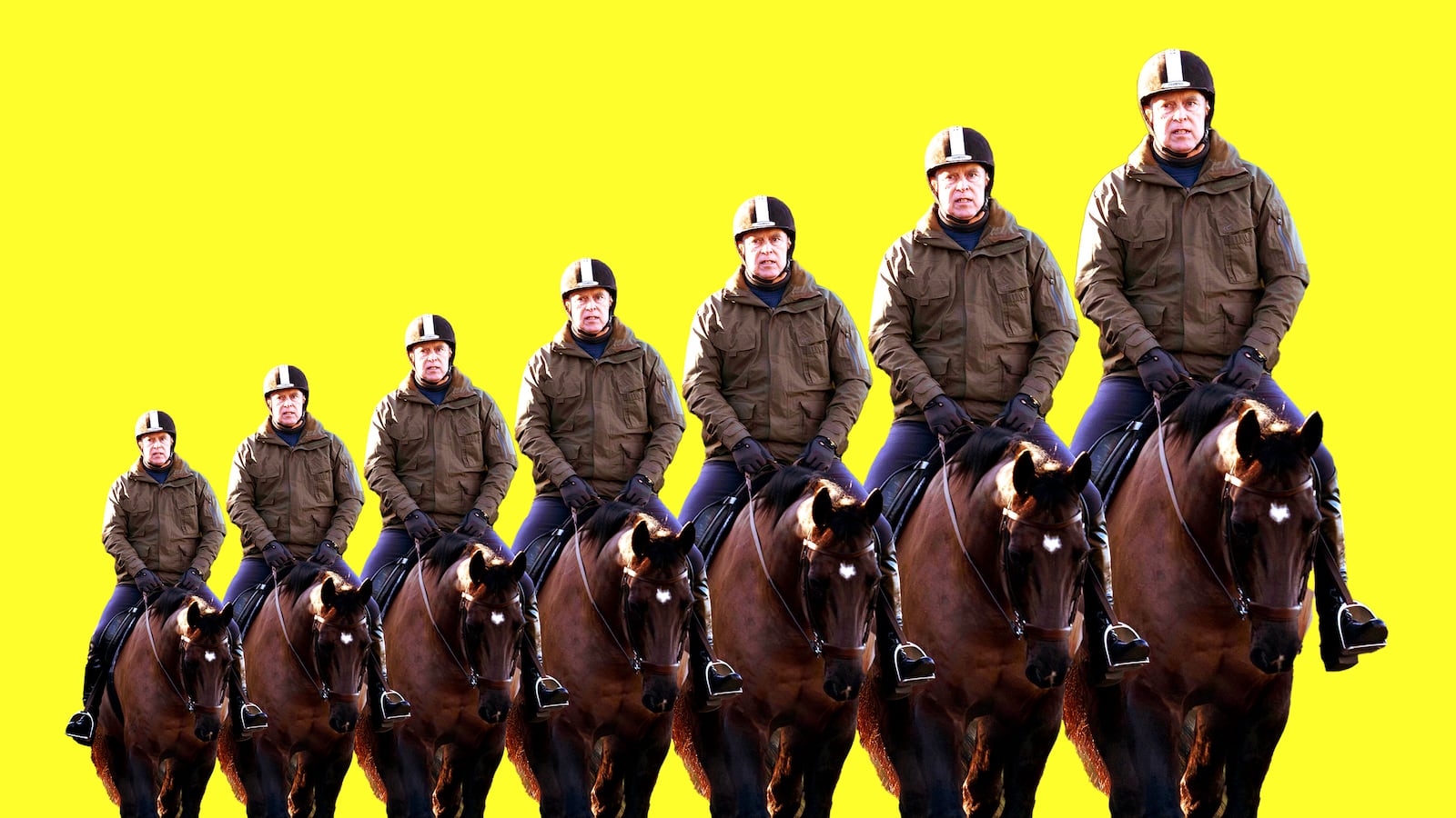 Prince Andrew on a horse