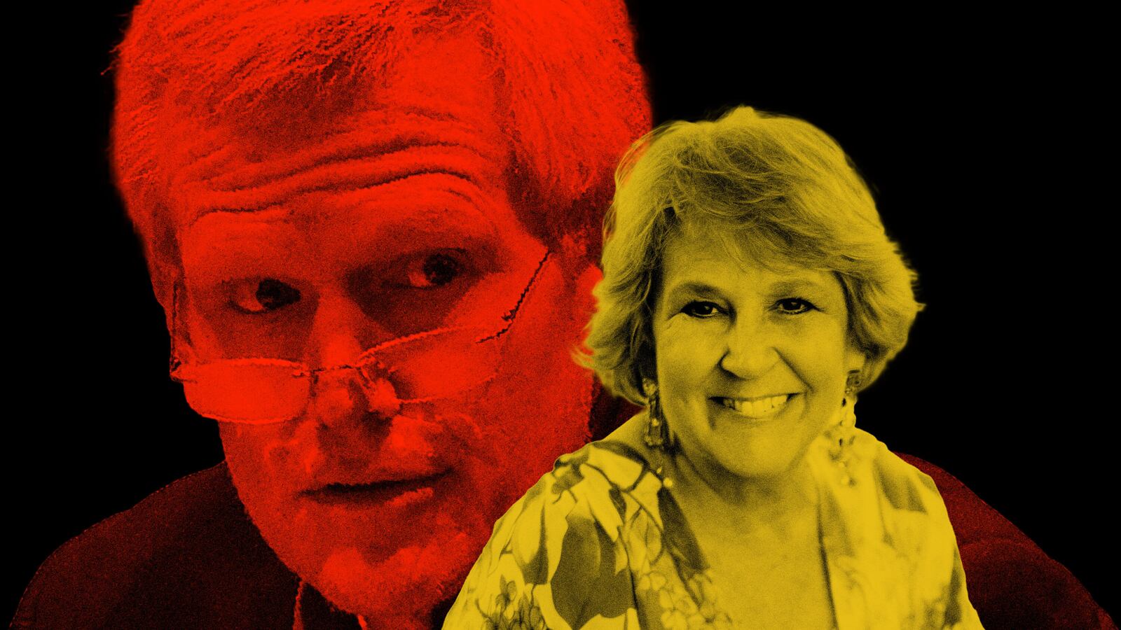 Photo illustration of Alex Murdaugh and Becky Hill