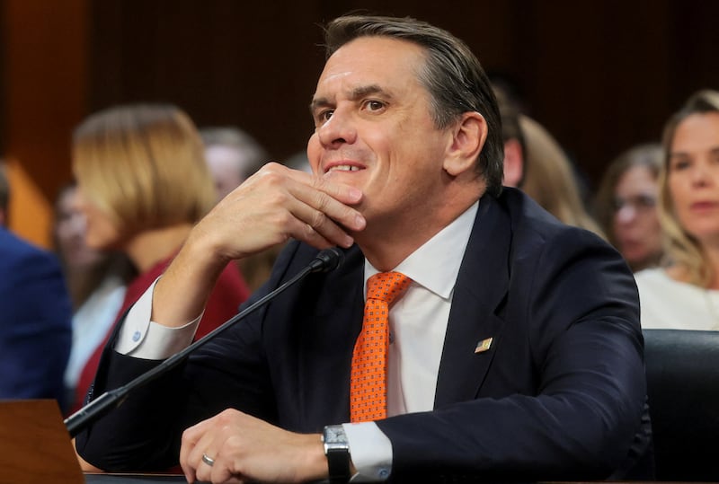 Acting U.S. Attorney General Todd Blanche testifies before a Senate Judiciary Committee confirmation hearing on his nomination to be attorney general, on Capitol Hill in Washington, D.C., U.S., July 15, 2026. REUTERS/Jonathan Ernst