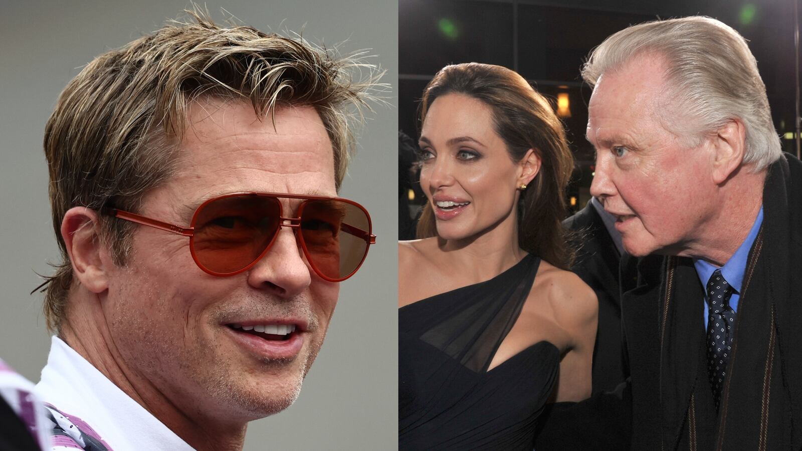 Brad Pitt, Angelina Jolie and Jon Voight