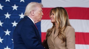 FORT BRAGG, NORTH CAROLINA - FEBRUARY 13: U.S. President Donald Trump and first lady Melania Trump visit the Fort Bragg U.S. Army base on February 13, 2026 in Fort Bragg, North Carolina. Trump visited the base to honor special forces involved in the military operation in Venezuela in early 2026. (Photo by Nathan Howard/Getty Images)