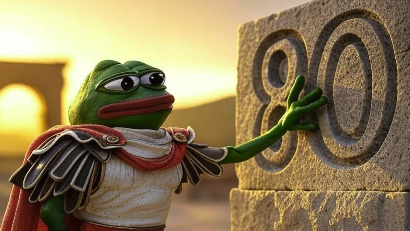 AI generated image of Pepe the frog dressed as a gladiator