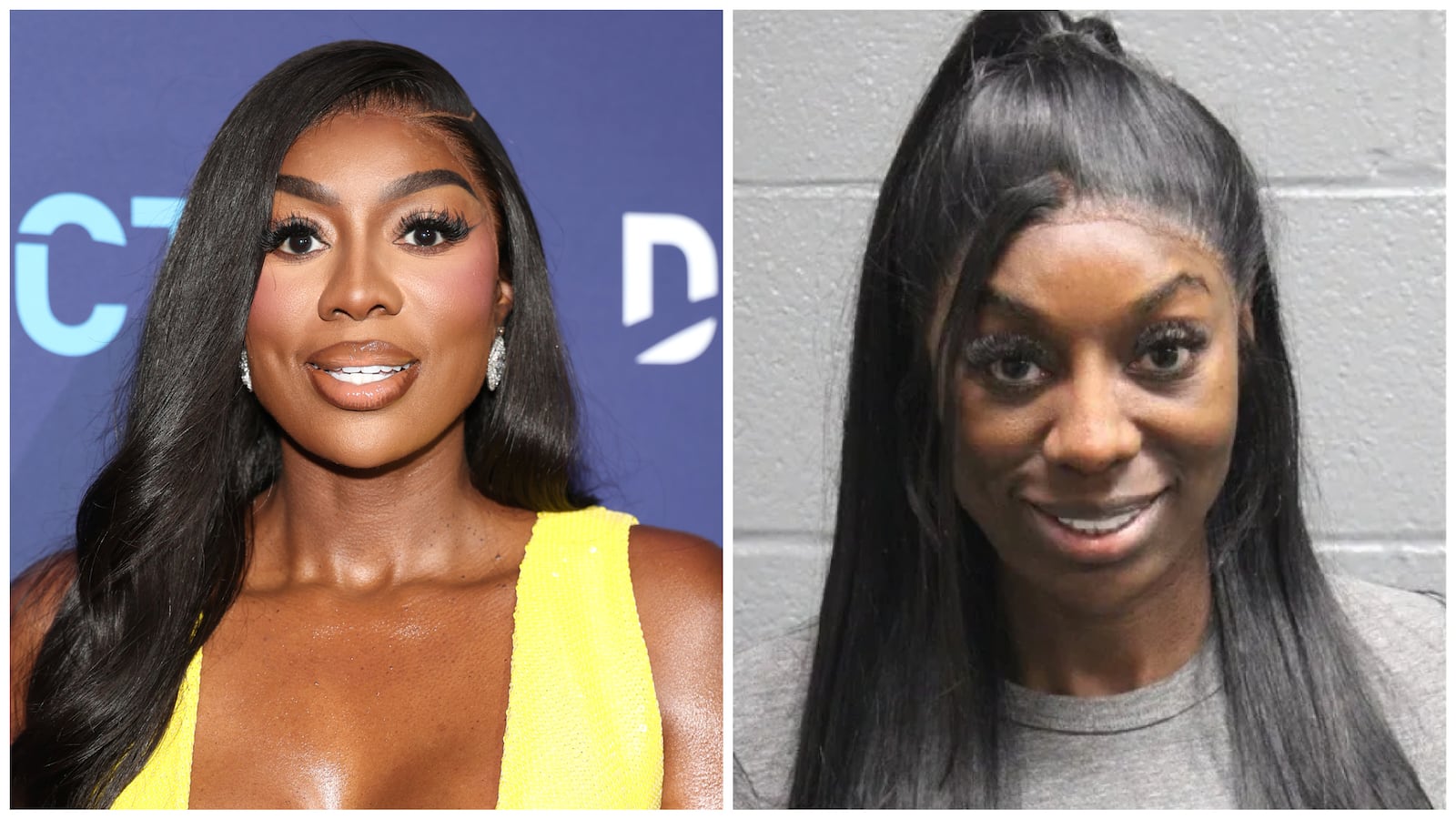 Left: Real Housewives of Potomac Star Wendy Osefo
Right: Wendy Osefo's mugshot