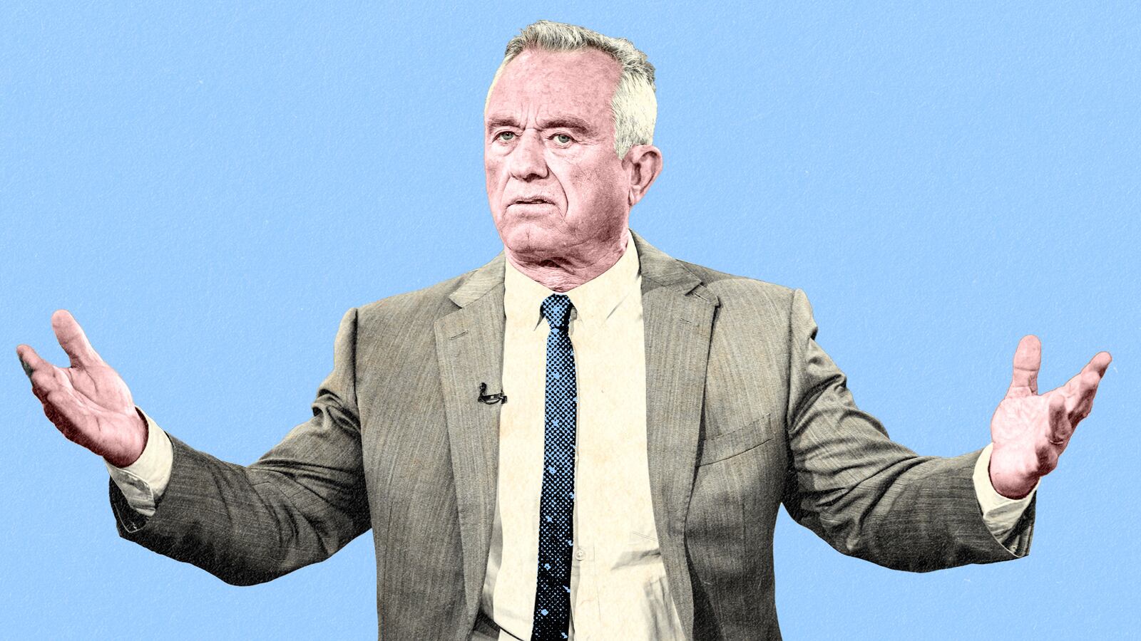 A photo illustration of Robert F Kennedy Jr