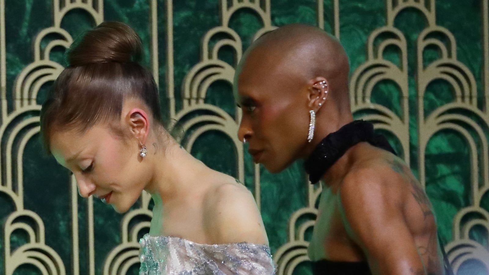 Ariana Grande and Cynthia Erivo attend the "Wicked: For Good" Asia-Pacific Premiere at Universal Studio Singapore on November 13, 2025 in Singapore