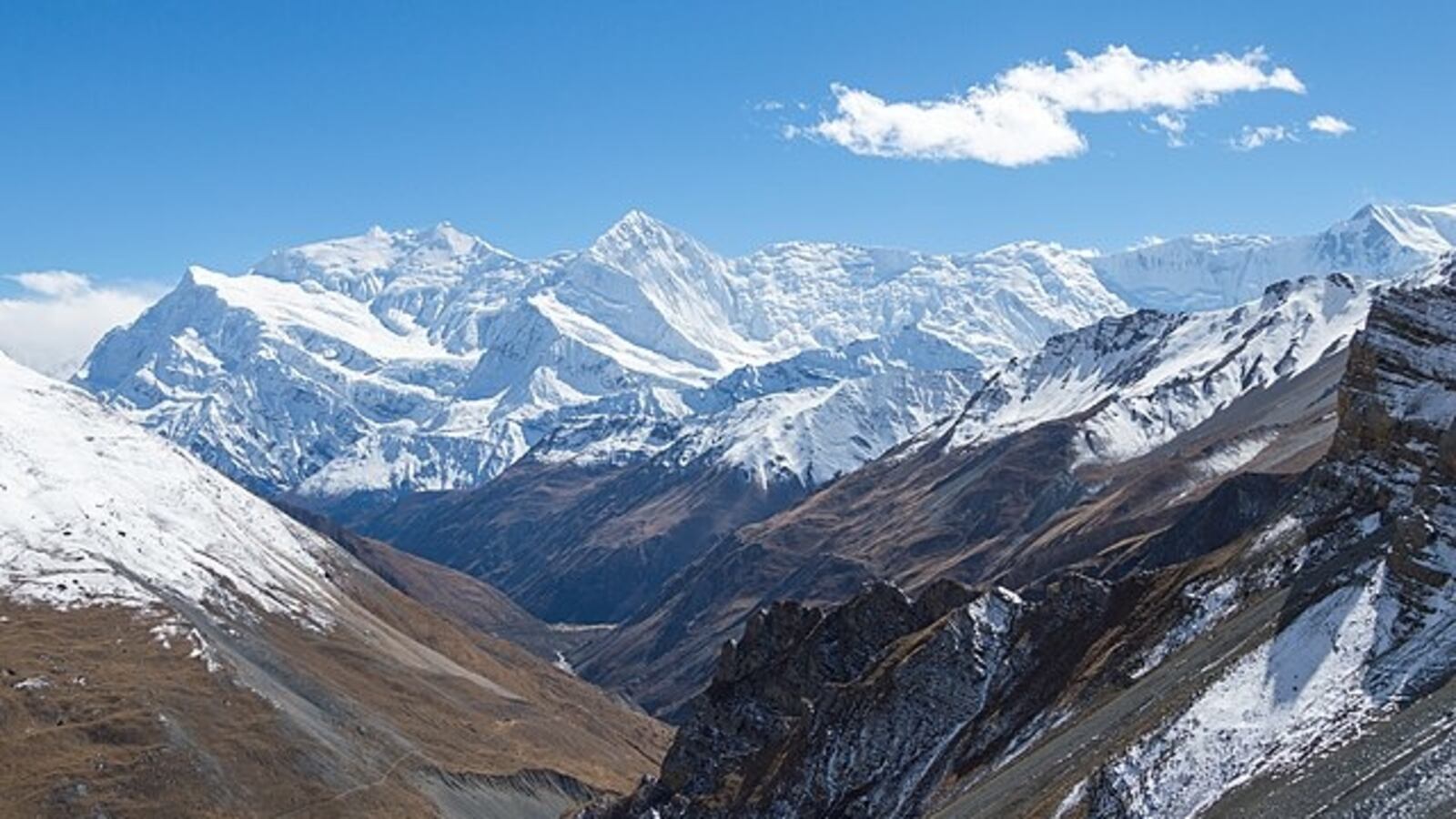 A view of Annapurna’s peak.