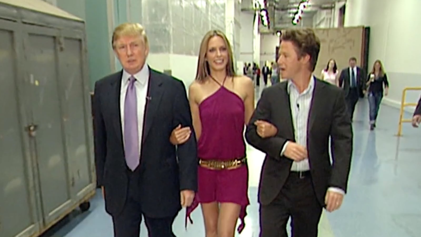 Donald Trump, Billiy Bush, and Arianne Zucker on Access Hollywood