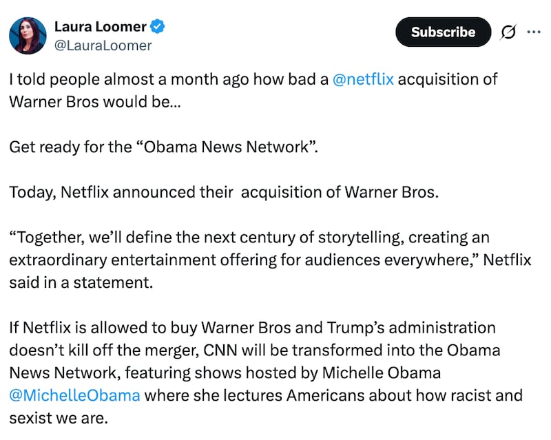 Loomer conspiracy on X