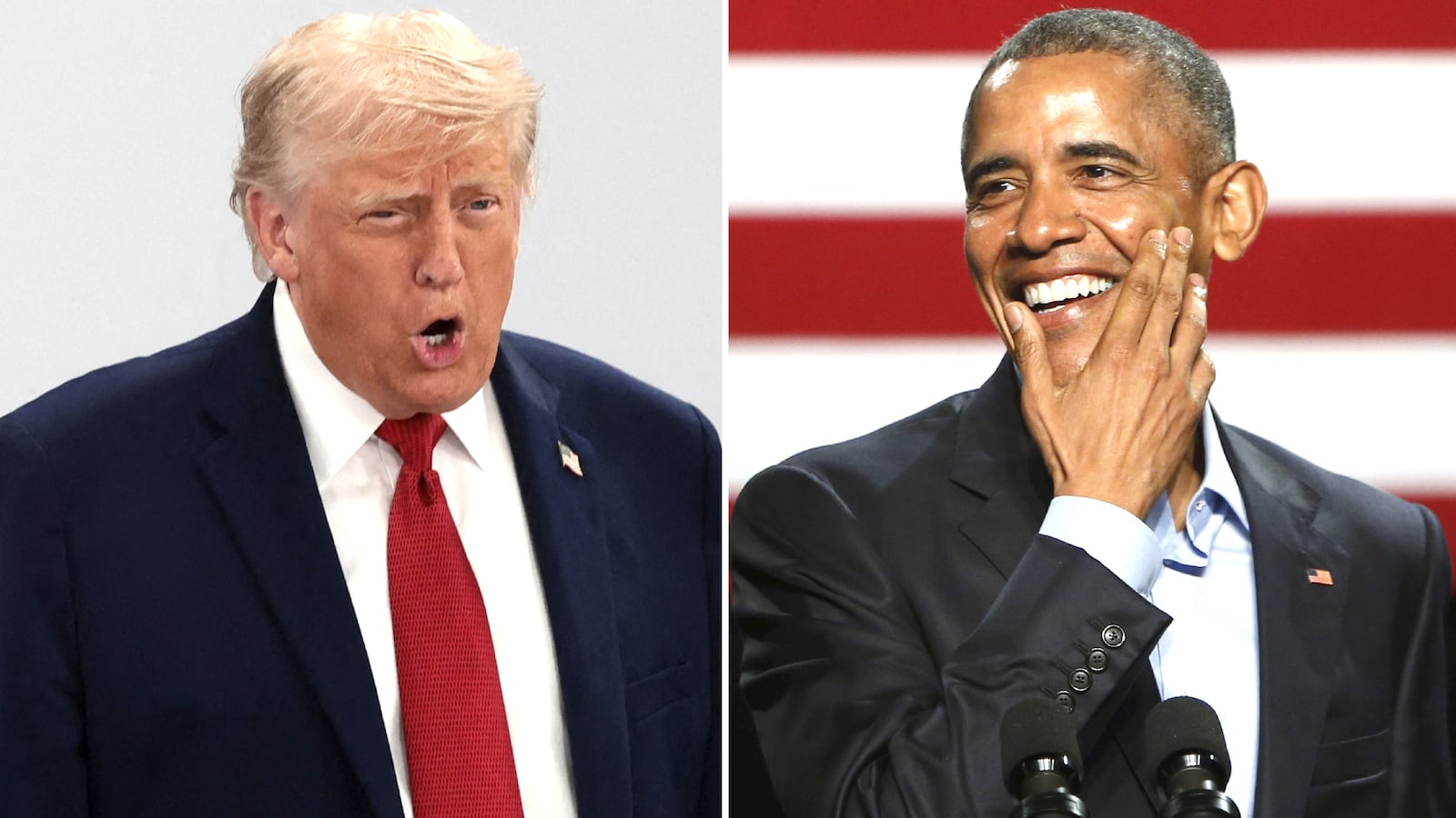 Donald Trump and Barack Obama