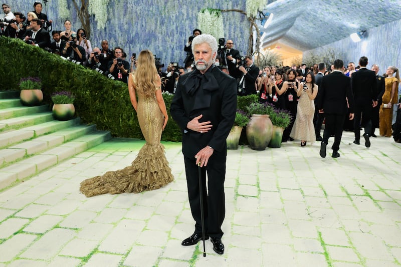 Bad Bunny poses during the Met Gala, an annual fundraising gala held for the benefit of the Metropolitan Museum of Art's Costume Institute with this year's theme 'Costume Art' in New York City, New York, U.S., May 4, 2026.
