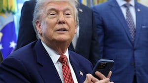 President Donald Trump speaks after signing executive orders in the Oval Office of the White House May 23, 2025 in Washington, DC.