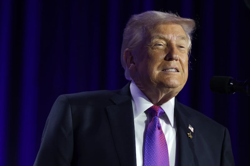 President Donald Trump speaks during the 74th annual National Prayer Breakfast at the Washington Hilton on February 5, 2026 in Washington, DC.