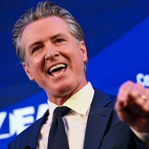 California Governor Gavin Newsom speaks at the Center for American Progress (CAP) IDEAS Conference.