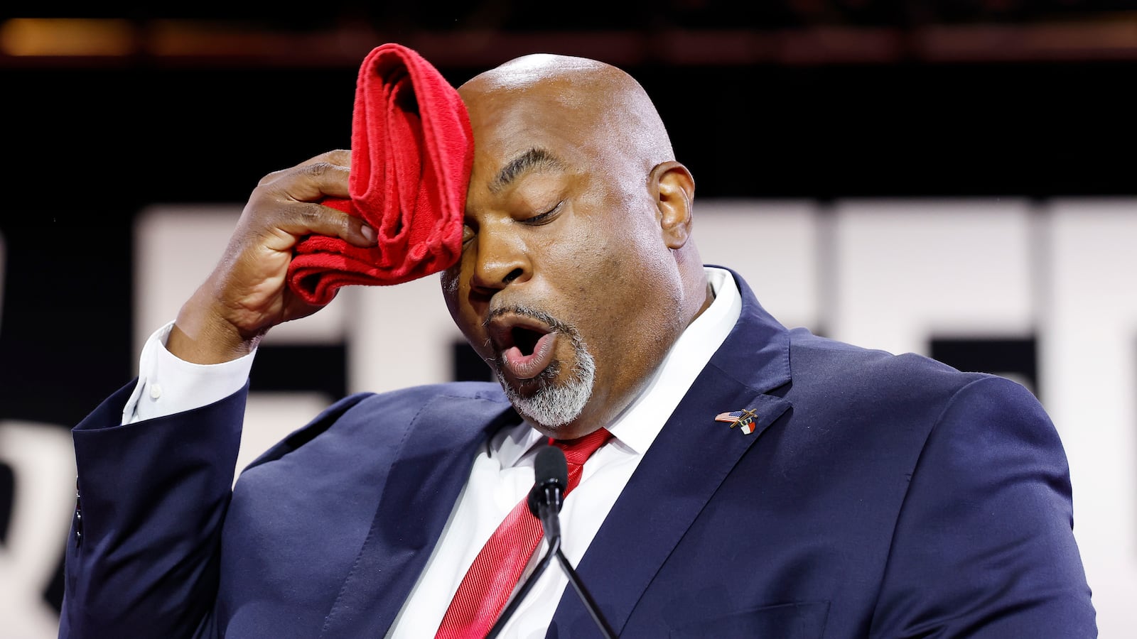 North Carolina Lt. Gov. Mark Robinson at a rally.