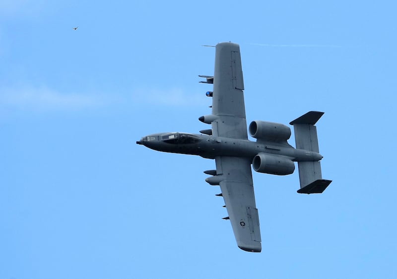 The U.S. Air Force's Fairchild Republic A-10 Thunderbolt II takes part in Summer Shield 2022 military exercise in Adazi military base, Latvia May 27, 2022.