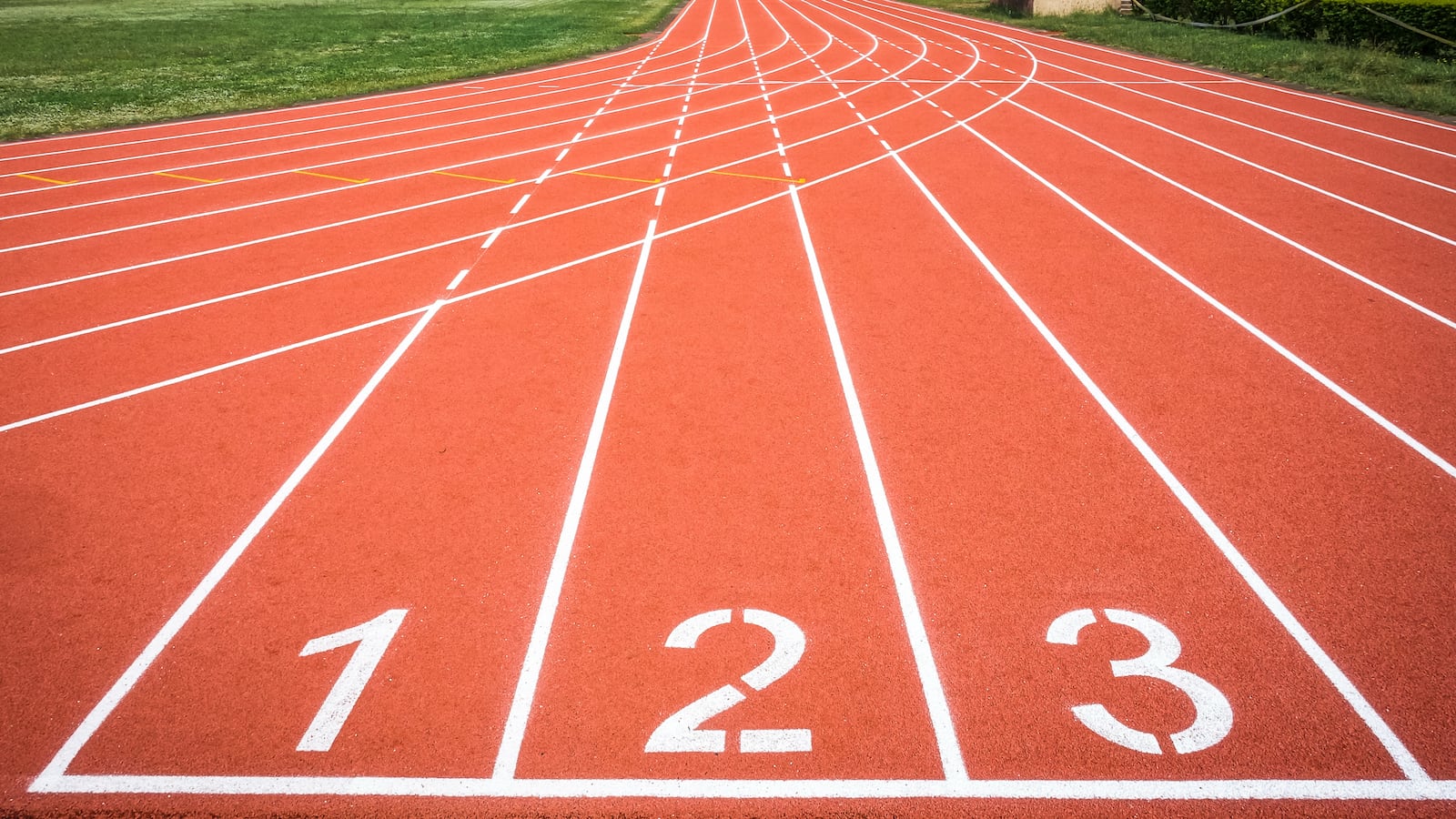 An all-weather running track.