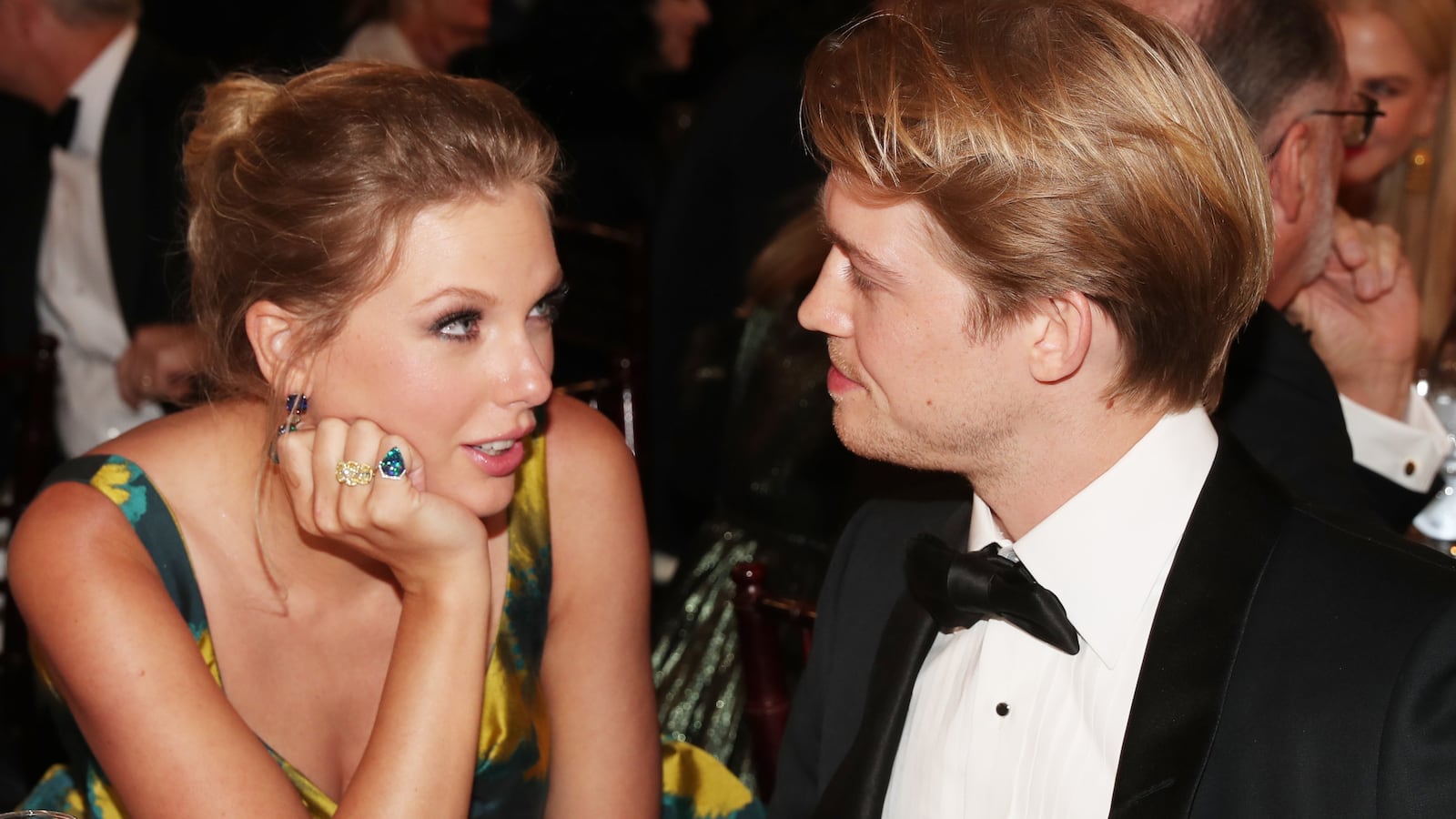 Taylor Swift and Joe Alwyn at the 77th Annual Golden Globe Awards held at the Beverly Hilton Hotel on January 5, 2020.