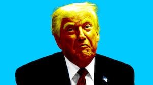 Donald Trump making a weird, funny, angry face