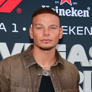 Country artist Kane Brown arrives for the Las Vegas Grand Prix at the Las Vegas Strip Circuit in 2025.