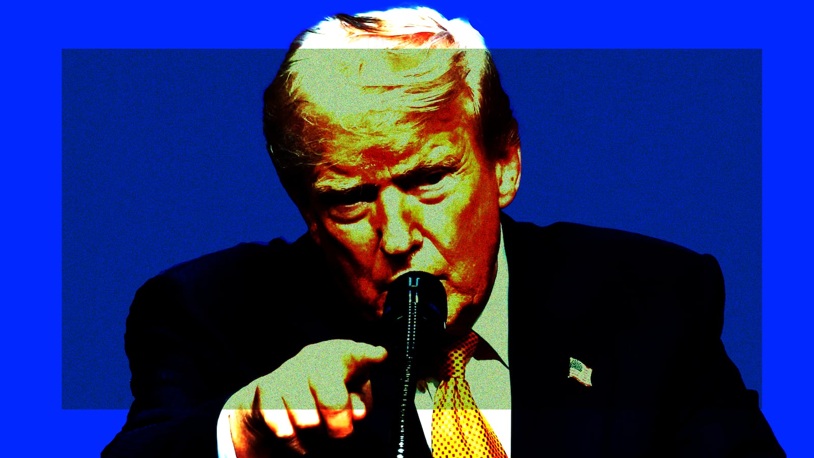 Donald Trump photo illustration, illo