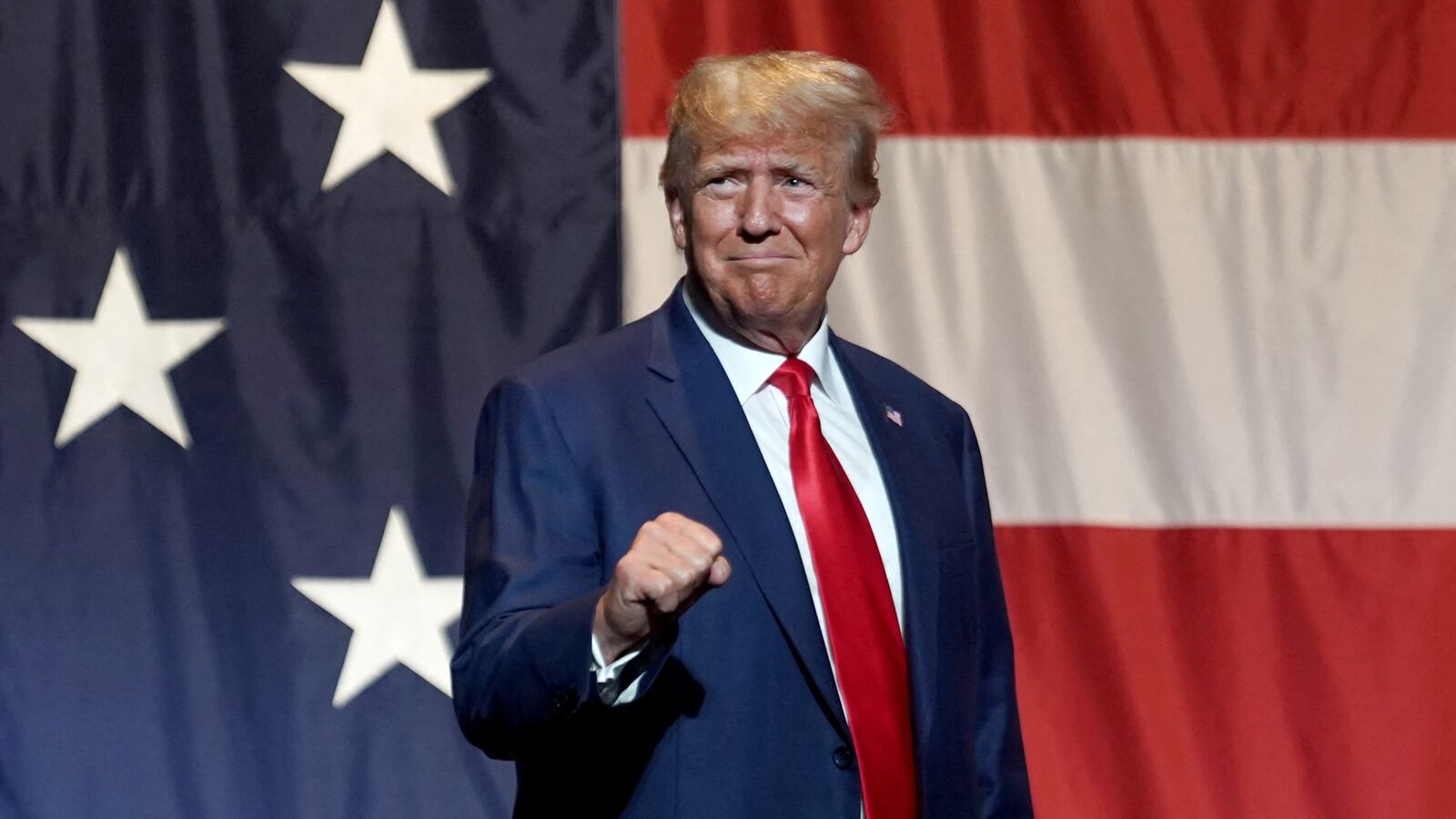 Former U.S. President and Republican presidential candidate Donald Trump speaks at the Georgia Republican Party convention in Columbus, Georgia, U.S. June 10, 2023.