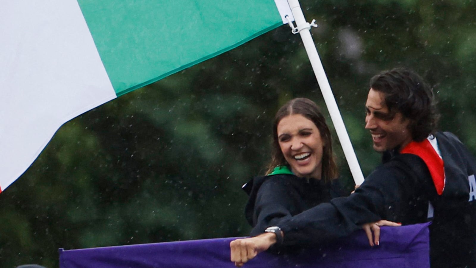 Italy's flag bearers