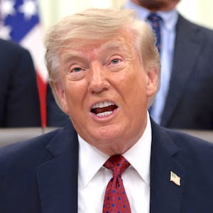 President Donald Trump delivers remarks on his administration's healthcare policies, in the Oval Office at the White House in Washington, D.C., U.S., August 31, 2026.