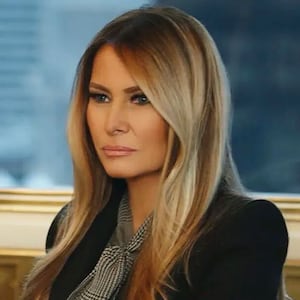 A movie marquee against the Amazon Melania movie