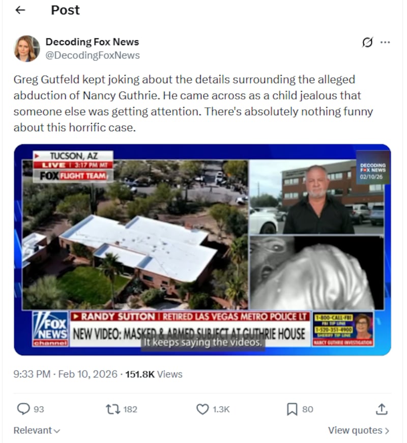 Greg Gutfeld
https://x.com/decodingfoxnews/status/2021412146463244328?s=46