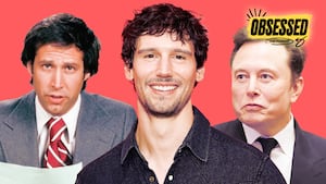 Chevy Chase, Cory Michael Smith, and Elon Musk for Obsessed.