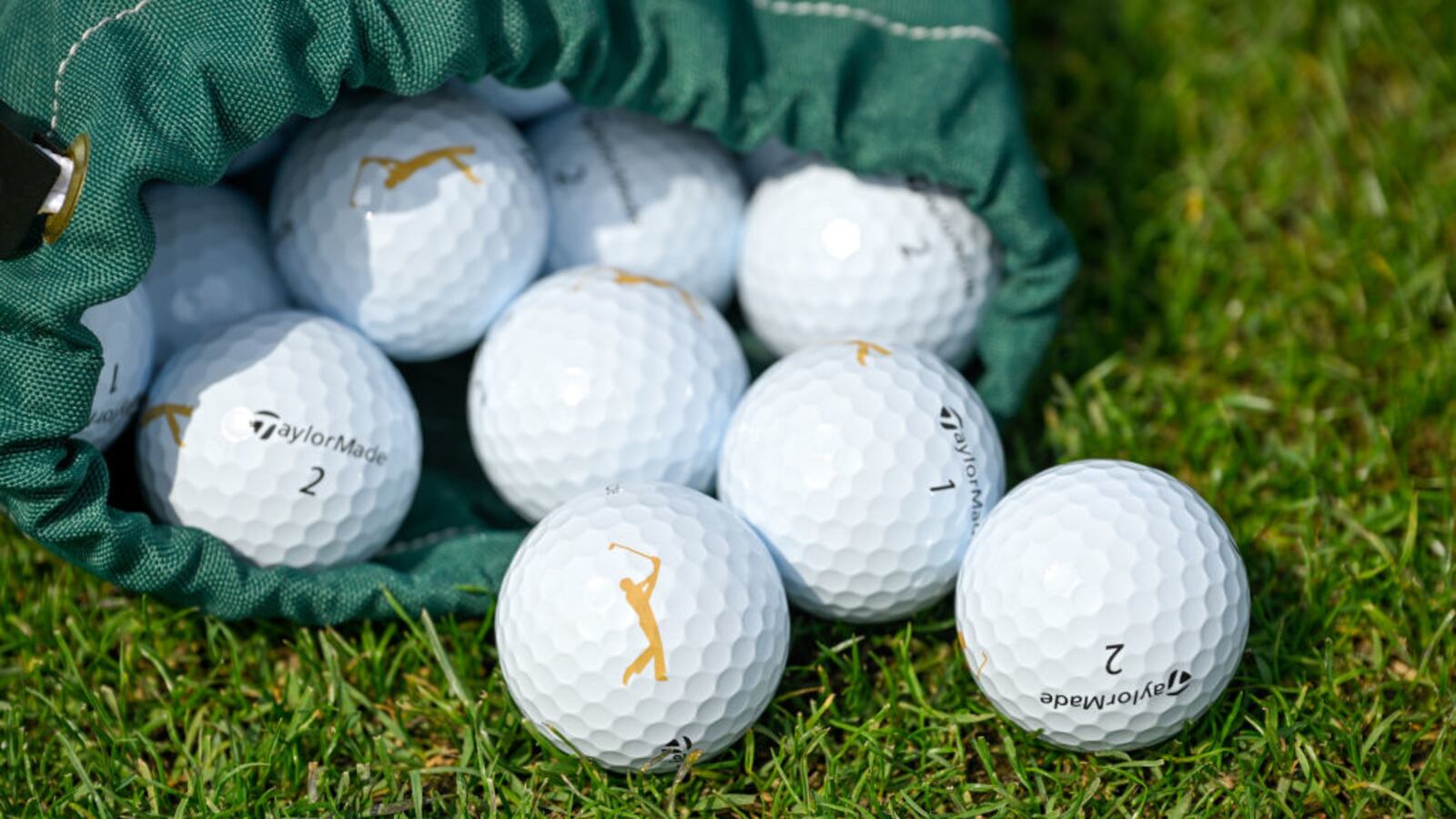 Detailed view of a Players branded golf ball on the practice range during the second round of THE PLAYERS Championship at Stadium Course at TPC Sawgrass on March 10, 2023 in Ponte Vedra Beach, Florida.