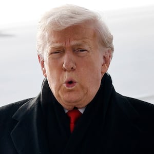 U.S. President Donald Trump disembarks Air Force One as he arrives at Zurich Airport before attending the World Economic Forum (WEF) in Davos, on January 21, 2026 in Zurich, Switzerland.