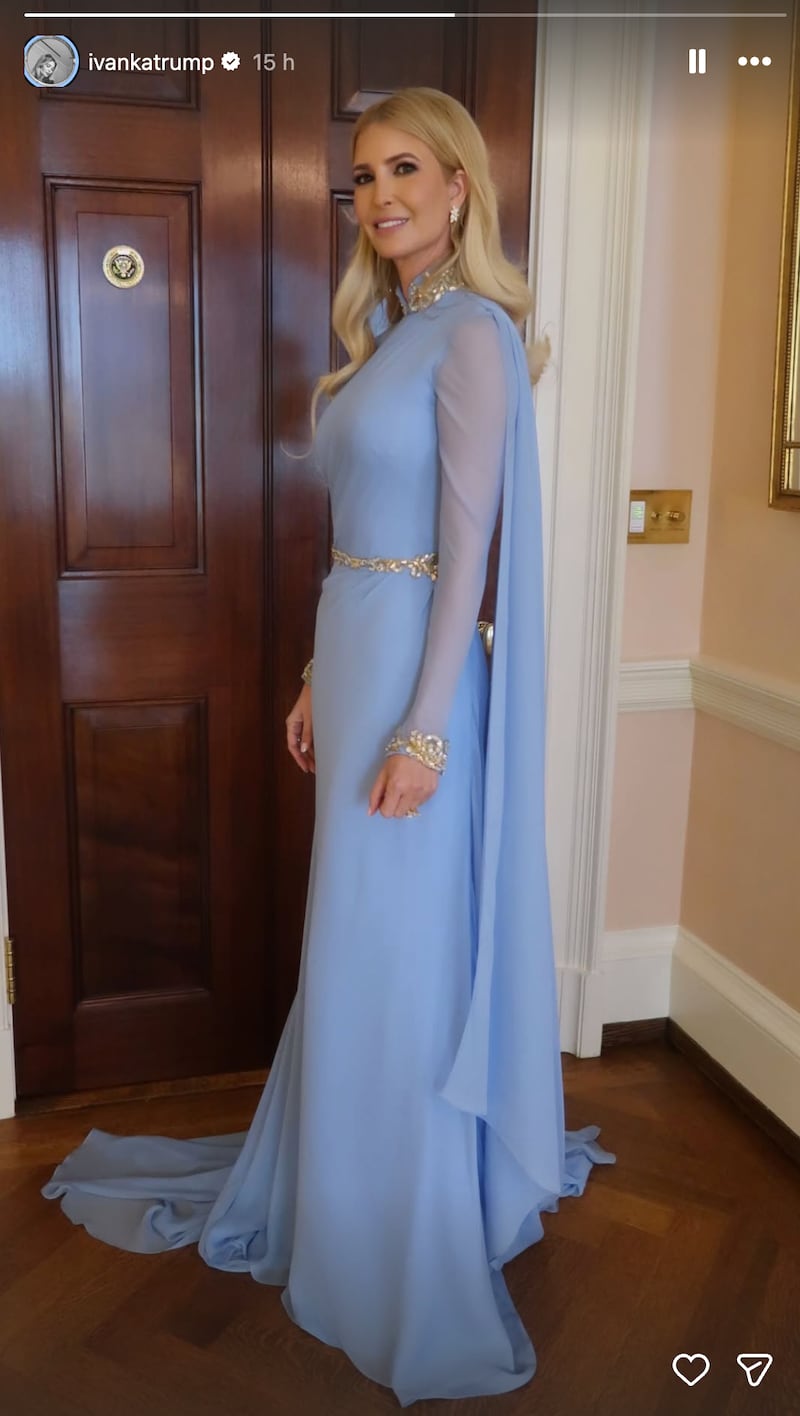 Ivanka shared her look on Instagram.