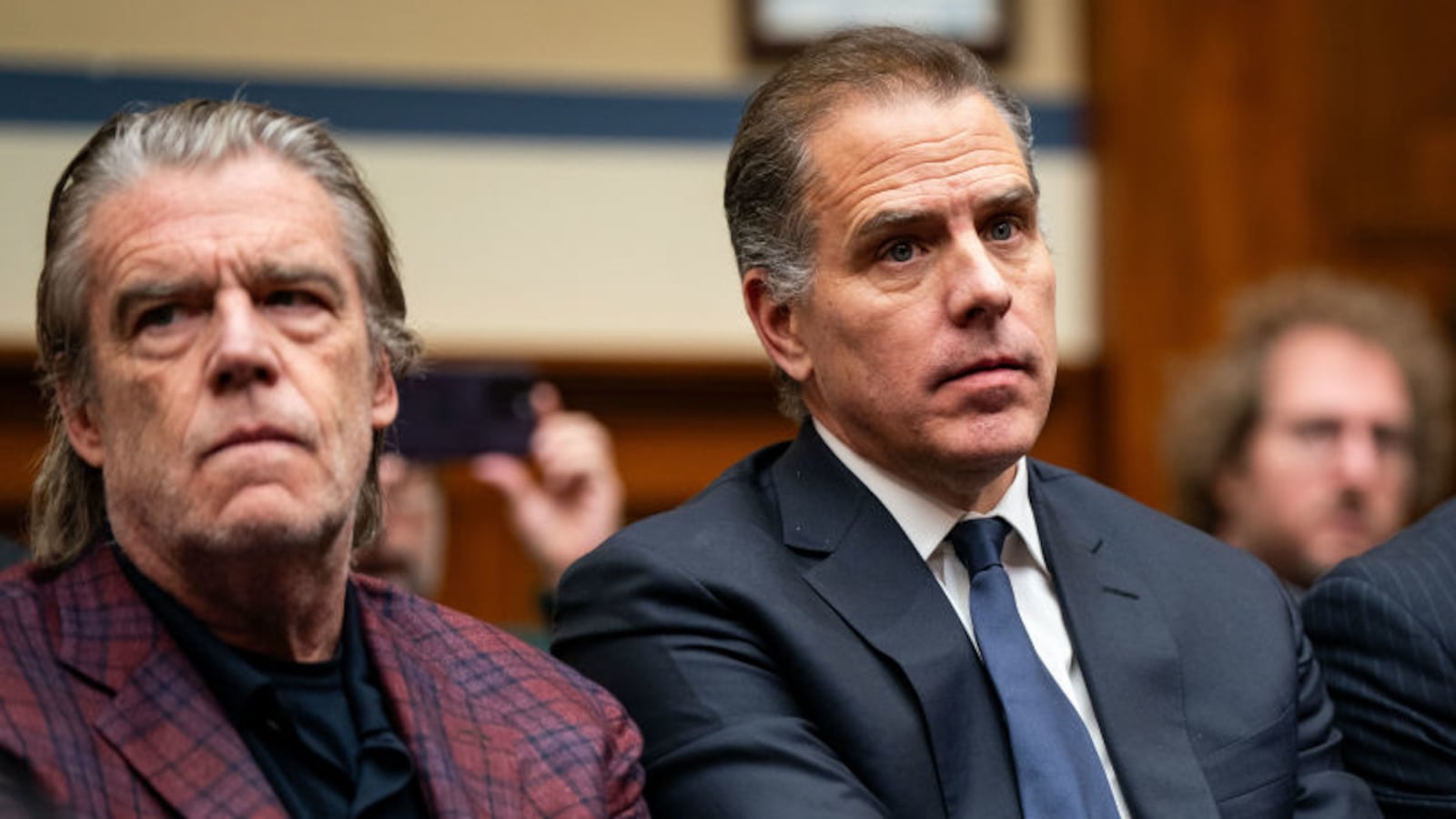 Hunter Biden, son of U.S. President Joe Biden, flanked by Kevin Morris, left.
