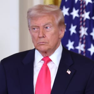 First lady Melania Trump speaks alongside U.S. President Donald Trump during the signing ceremony for the "Fostering the Future" executive order in the East Room of the White House on November 13, 2025 in Washington, DC.