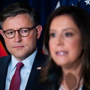 House Speaker Mike Johnson and Rep. Elise Stefanik hold a news conference