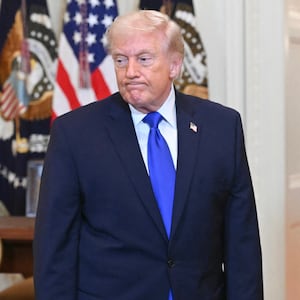President Donald Trump became distracted and had an inpromptu one-on-one conversation with an attendee while speaking during the Angel Families Remembrance Ceremony in the East Room of the White House on February 23, 2026.