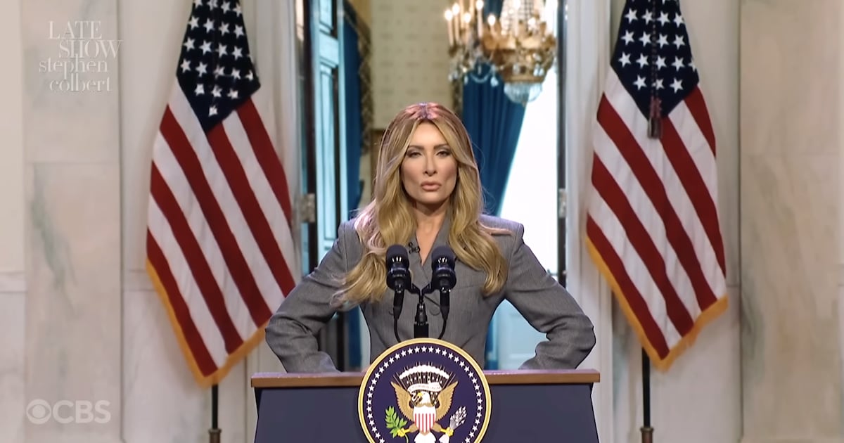 Colbert’s ‘Melania’ Addresses Her ‘Extremely WTF’ Epstein Speech