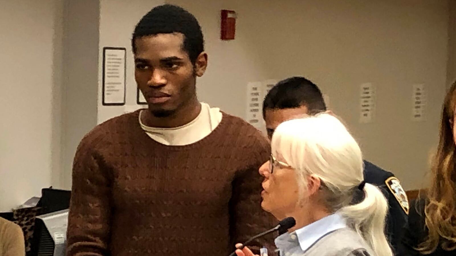 Male model Dynus Saxon was arraigned in Bronx Criminal Court on Nov. 15, 2024, for a stabbing murder.