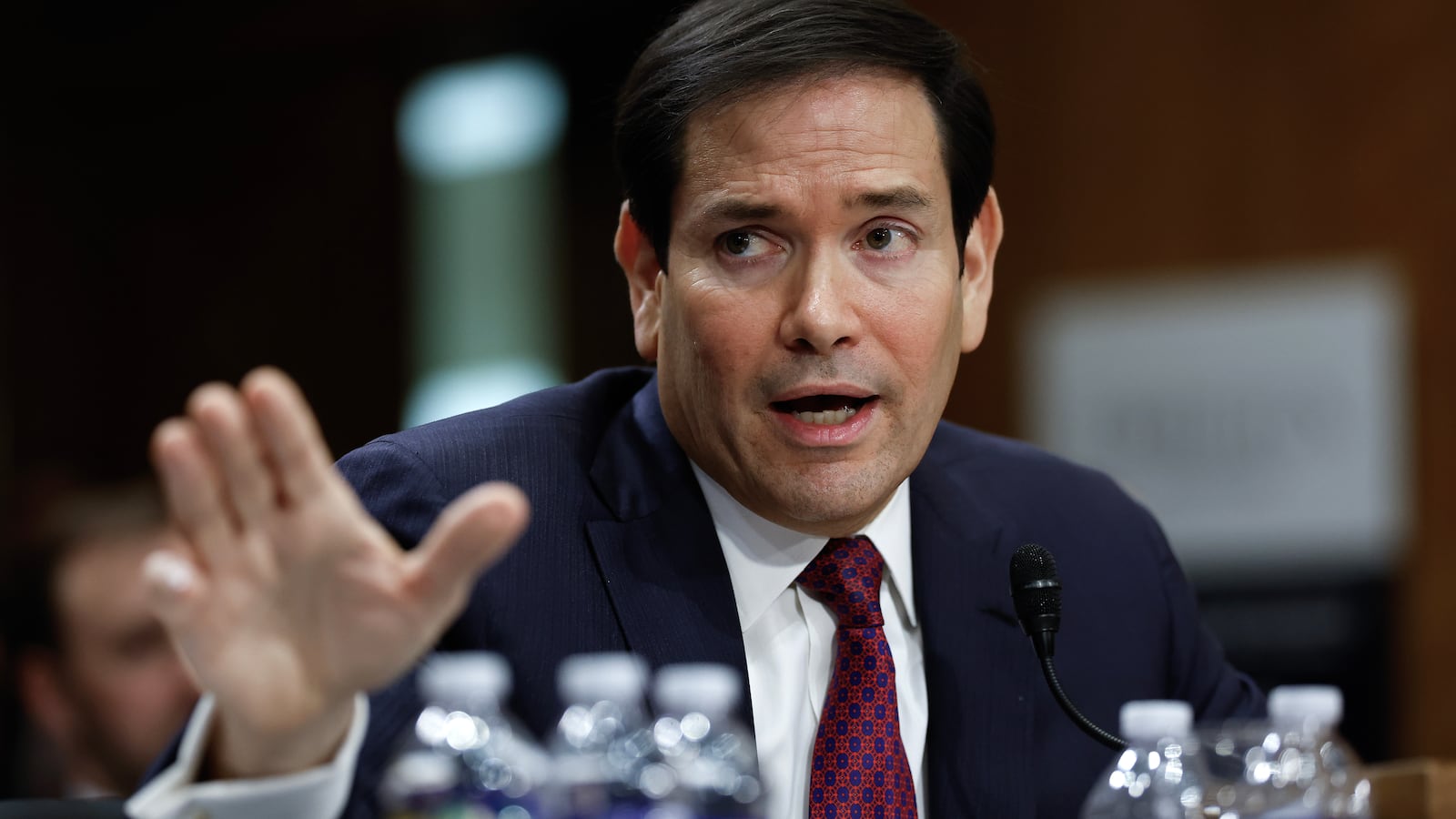 WASHINGTON, DC - JANUARY 28: U.S. Secretary of State Marco Rubio testifies during a Senate Foreign Relations Committee hearing in the Dirksen Senate Office Building on Capitol Hill on January 28, 2026 in Washington, DC. This is the first time Rubio has testified before Congress since the Trump administration attacked Venezuela and seized President Nicolas Maduro, bringing him to the United States to stand trial. (Photo by Chip Somodevilla/Getty Images)