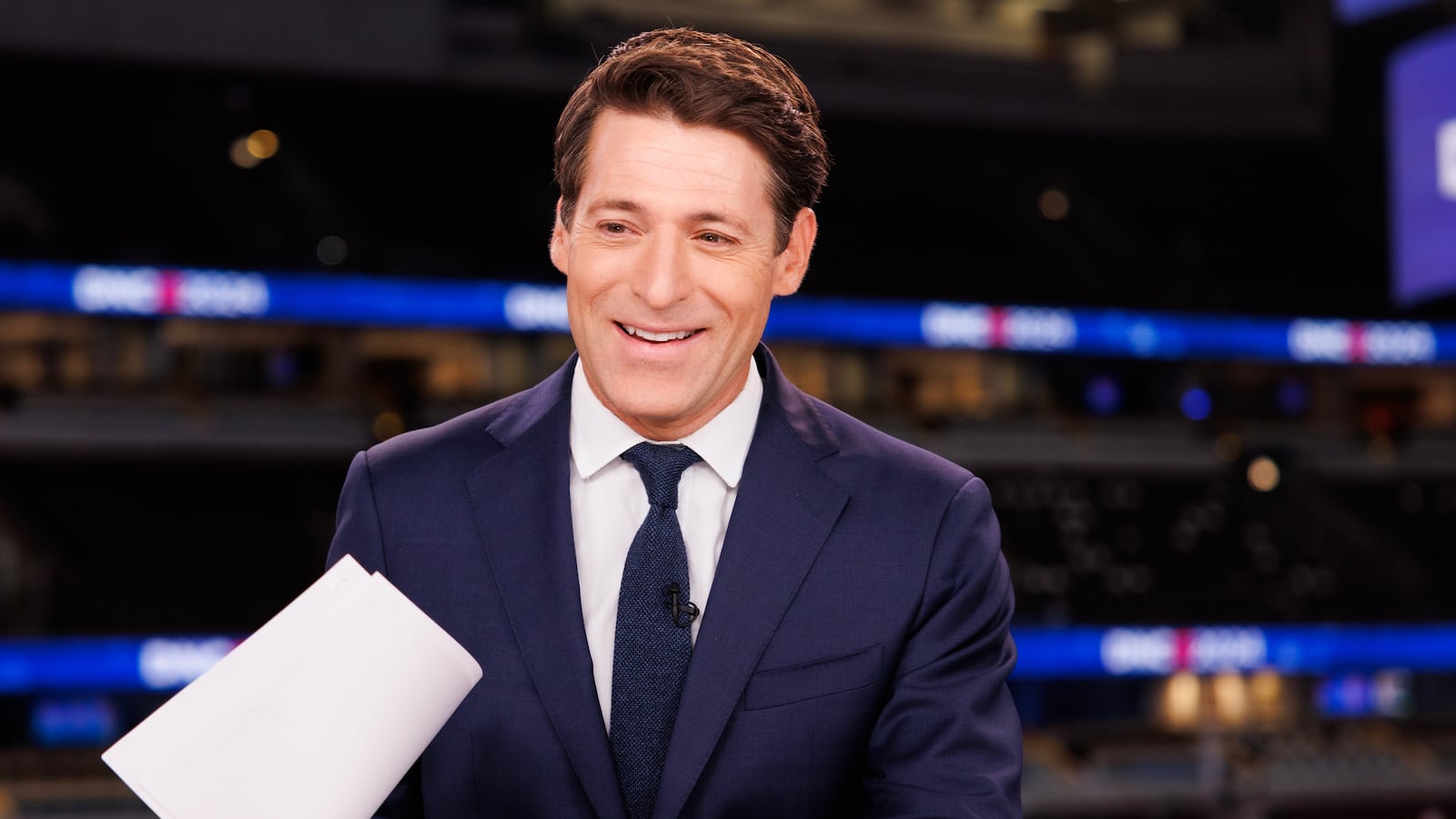 CHICAGO - AUGUST 22: CBS Mornings Co-Host Tony Dokoupil report for CBS Mornings live from the United Center in Chicago for the 2024 Democratic National Convention.