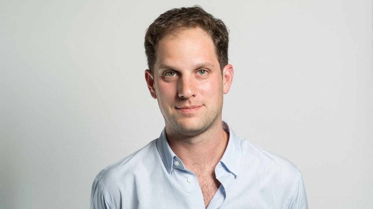 Reporter for U.S. newspaper The Wall Street Journal Evan Gershkovich appears in an undated handout image taken in an unknown location.