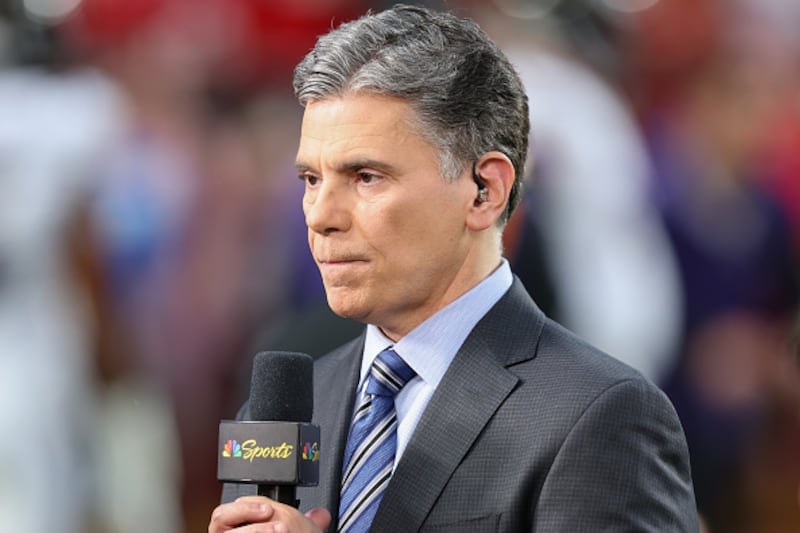 KANSAS CITY, MO - SEPTEMBER 05: Mike Florio before an NFL game between the Baltimore Ravens and Kansas City Chiefs on September 5, 2024 at GEHA Field at Arrowhead Stadium in Kansas City, MO. (Photo by Scott Winters/Icon Sportswire via Getty Images)