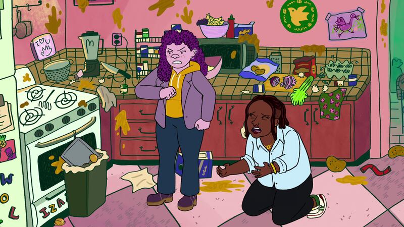 Abbi Jacobson as Shira Schwooper and Nicole Byer as Kendra