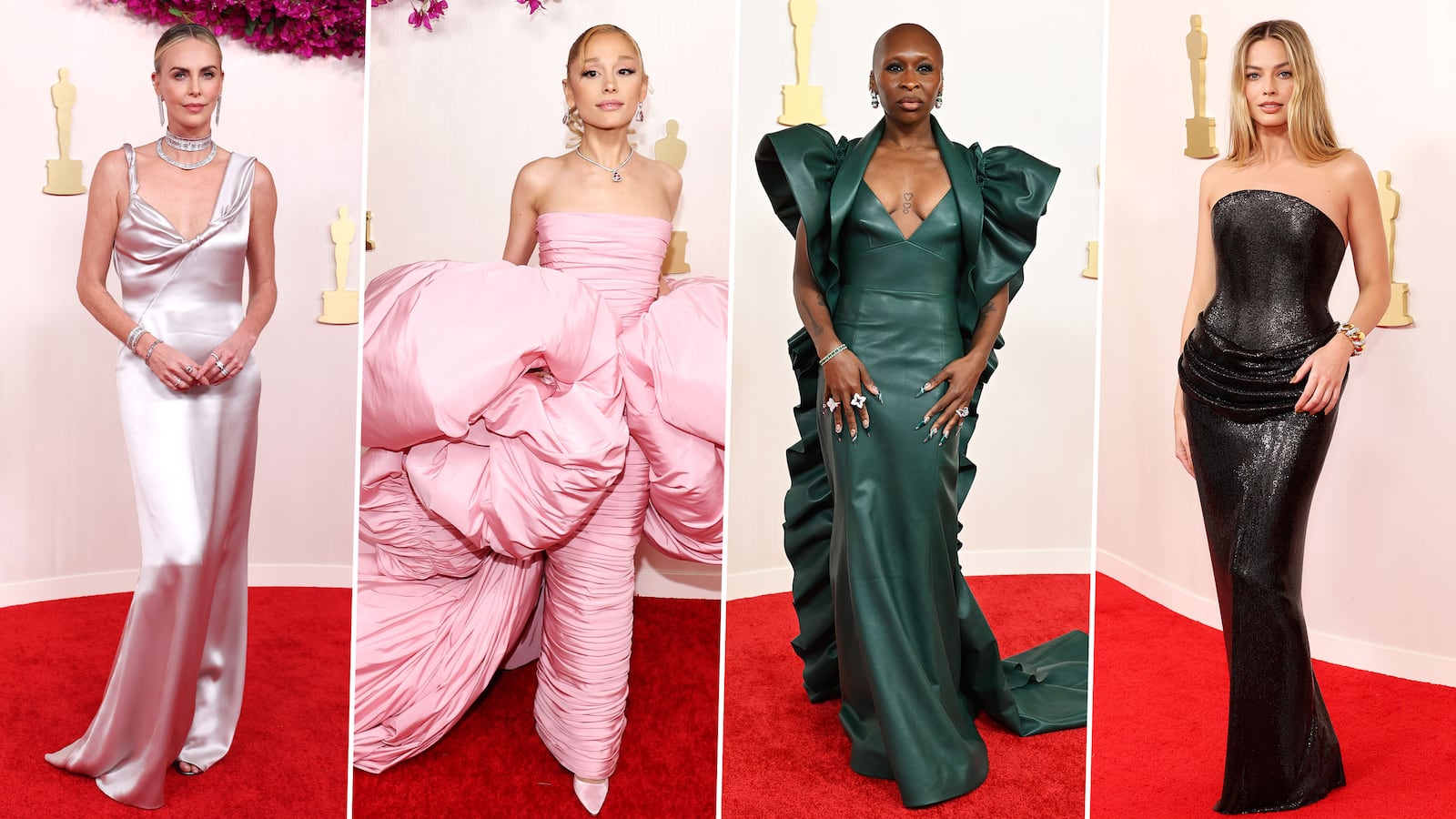 charlize theron, ariana grande, cynthia erivo, and margot robbie at the Oscars