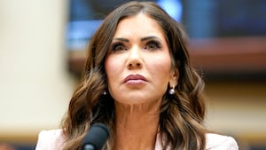 Kristi Noem attends a House Judiciary Committee hearing on "Oversight of the Department of Homeland Security" to testify, on Capitol Hill in Washington, D.C., U.S., March 4, 2026.