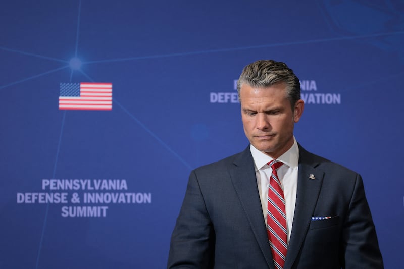 U.S. Defense Secretary Pete Hegseth attends the Pennsylvania Defense and Innovation Summit at the United States Army War College in Carlisle, Pennsylvania, U.S., July 15, 2026.
