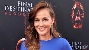 Actress Crystal Lowe poses at the “Final Destination: Bloodlines” World Premiere on May 12, 2025, in Hollywood, California.