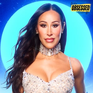 A photo illustration of Angie Katsanevas for the Obsessed podcast.