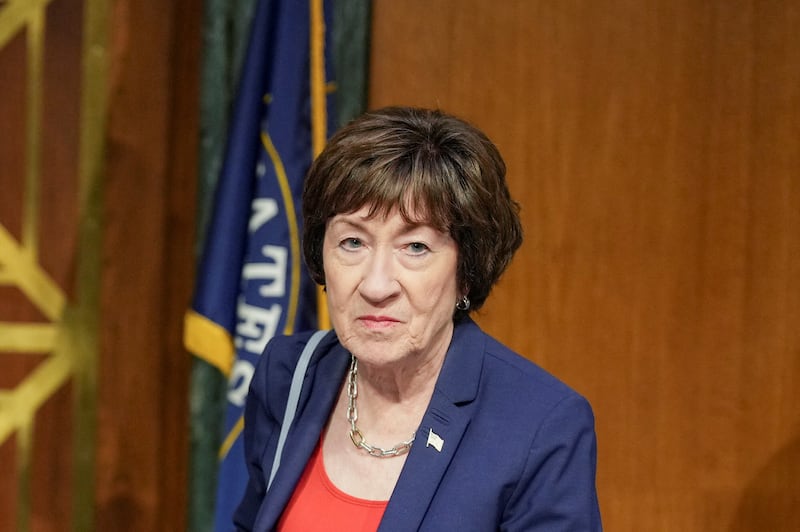 U.S. Senator Susan Collins (R-ME) attends a Senate Appropriations Committee hearing on U.S. President Donald Trump's supplemental funding request for the Department of Defense, in Washington, D.C., U.S., July 21, 2026. REUTERS/Eric Lee